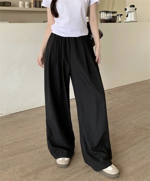 FREE STYLISTS(フリー スタイリスト)の「ウエストゴム ワイドタックパンツ(その他パンツ・レディース・ベージュ/ピンク/ブラック/グレー/モカ・L/XL/M)」の21枚目の写真