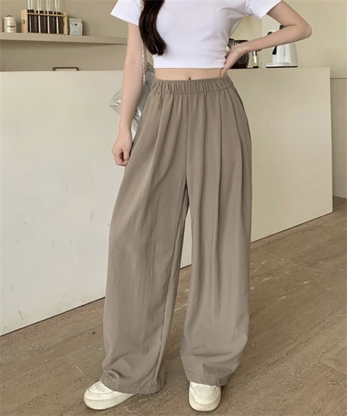 FREE STYLISTS(フリー スタイリスト)の「ウエストゴム ワイドタックパンツ(その他パンツ・レディース・ベージュ/ピンク/ブラック/グレー/モカ・L/XL/M)」の14枚目の写真