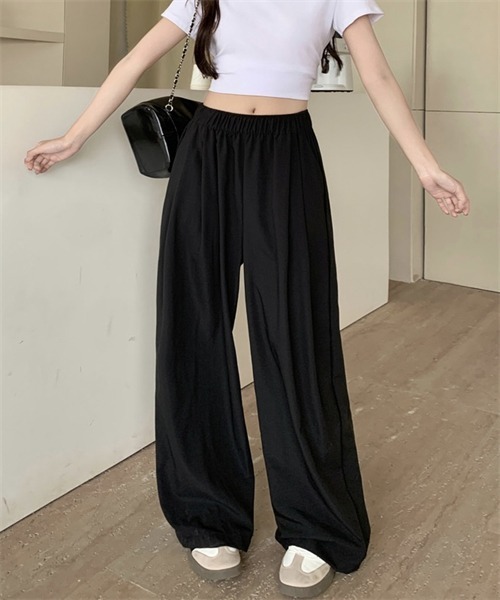 FREE STYLISTS(フリー スタイリスト)の「ウエストゴム ワイドタックパンツ(その他パンツ・レディース・ベージュ/ピンク/ブラック/グレー/モカ・L/XL/M)」の18枚目の写真