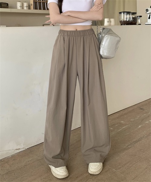 FREE STYLISTS(フリー スタイリスト)の「ウエストゴム ワイドタックパンツ(その他パンツ・レディース・ベージュ/ピンク/ブラック/グレー/モカ・L/XL/M)」の11枚目の写真