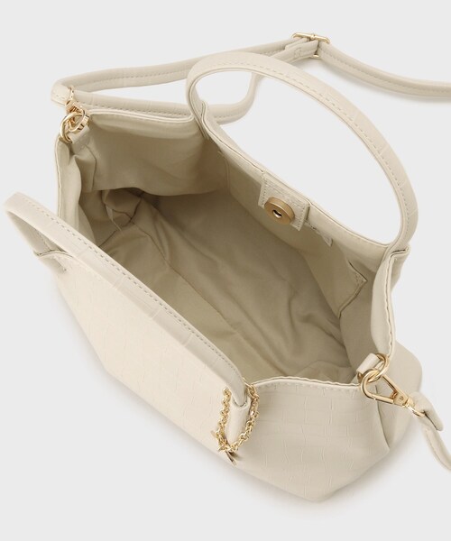 OPAQUE.CLIP（オペークドットクリップ）の「◆新色追加【2WAY】シンプルミドルトートバッグ（トートバッグ・レディース・アイボリー系/シルバー/ブラック系/ホワイト系7・00）」の10枚目の写真