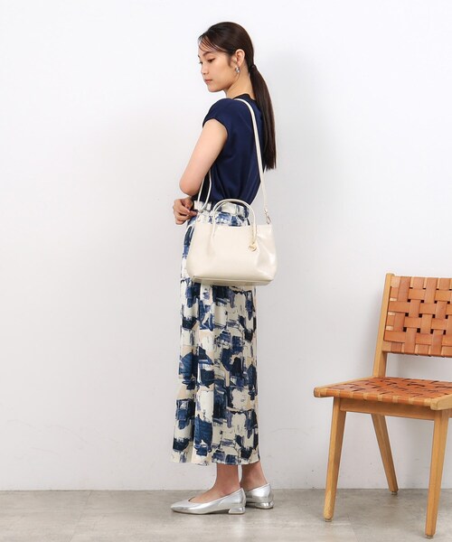 OPAQUE.CLIP（オペークドットクリップ）の「◆新色追加【2WAY】シンプルミドルトートバッグ（トートバッグ・レディース・アイボリー系/シルバー/ブラック系/ホワイト系7・00）」の22枚目の写真