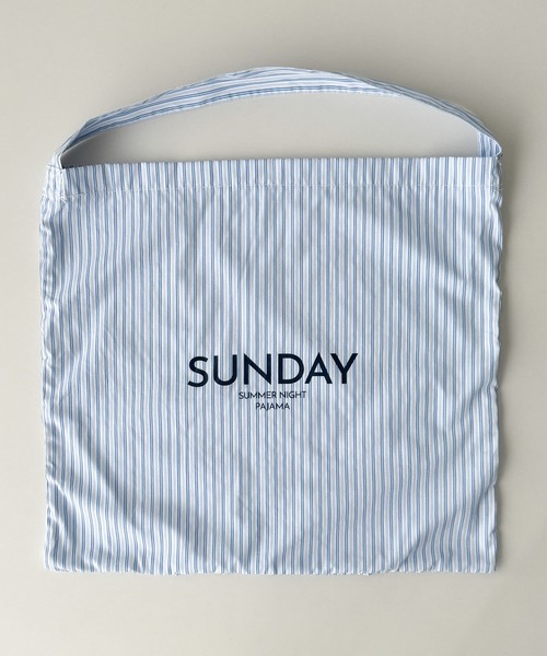 CANAL JEAN（キャナルジーン）の「Lakey Park　SUNDAYナイロンBIGトートバッグ（トートバッグ・レディース・ブルー/イエロー/ストライプ・ONE SIZE）」の14枚目の写真