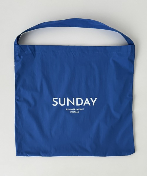 CANAL JEAN（キャナルジーン）の「Lakey Park　SUNDAYナイロンBIGトートバッグ（トートバッグ・レディース・ブルー/イエロー/ストライプ・ONE SIZE）」の18枚目の写真