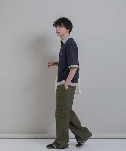 MUHET(ミュエータ)の「ミニ裏毛配色ハーフジップTシャツ(Tシャツ/カットソー・レディース・杢グレー/ネイビー・MEDIUM/X-LARGE)」の14枚目の写真