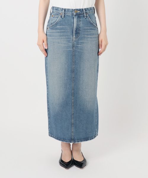 Lee（リー）の「Lee/リー タイトスカート(サックスブルー)（デニム