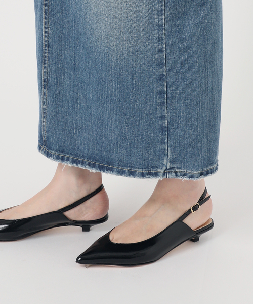 Lee（リー）の「Lee/リー タイトスカート(サックスブルー)（デニム