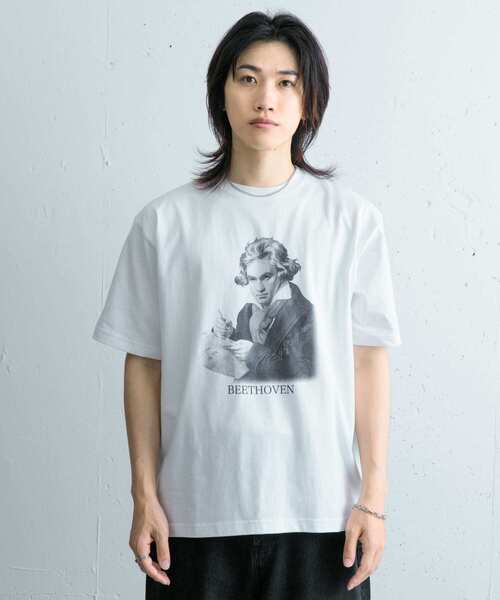 セール】ヴィンテージライクTシャツ(ベートーヴェン)（Tシャツ