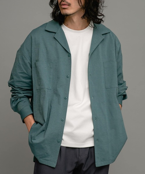 URBAN RESEARCH Sonny Label（アーバンリサーチサニーレーベル）の「イージーケア+速乾オープンカラーシャツ（シャツ/ブラウス・メンズ・ベージュ系その他/ライトカーキ/ネイビー/グリーン系その他・MEDIUM/LARGE）」の3枚目の写真