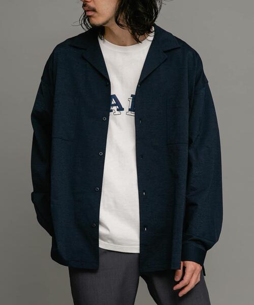 URBAN RESEARCH Sonny Label（アーバンリサーチサニーレーベル）の「イージーケア+速乾オープンカラーシャツ（シャツ/ブラウス・メンズ・ベージュ系その他/ライトカーキ/ネイビー/グリーン系その他・MEDIUM/LARGE）」の4枚目の写真