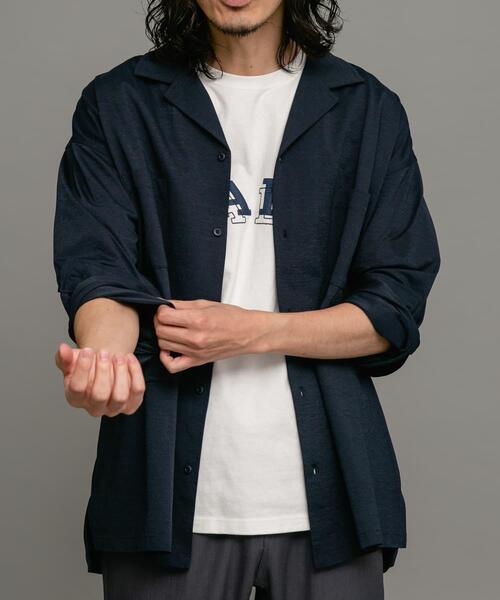 URBAN RESEARCH Sonny Label（アーバンリサーチサニーレーベル）の「イージーケア+速乾オープンカラーシャツ（シャツ/ブラウス・メンズ・ベージュ系その他/ライトカーキ/ネイビー/グリーン系その他・MEDIUM/LARGE）」の5枚目の写真