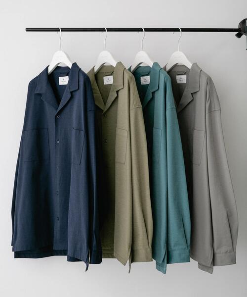 URBAN RESEARCH Sonny Label（アーバンリサーチサニーレーベル）の「イージーケア+速乾オープンカラーシャツ（シャツ/ブラウス・メンズ・ベージュ系その他/ライトカーキ/ネイビー/グリーン系その他・MEDIUM/LARGE）」の13枚目の写真