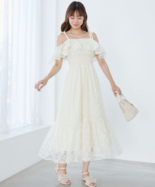 MAJESTIC LEGON(マジェスティックレゴン)の「2wayコルセットレースワンピ(ワンピース・レディース・アイボリー/ブラック/ホワイト系その他2・MEDIUM)」の16枚目の写真