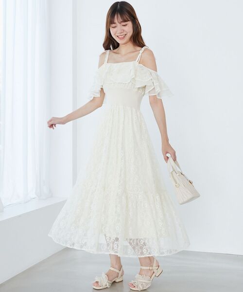MAJESTIC LEGON(マジェスティックレゴン)の「2wayコルセットレースワンピ(ワンピース・レディース・アイボリー/ブラック/ホワイト系その他2・MEDIUM)」の17枚目の写真