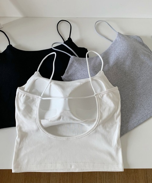 Dita Muaj.(ディータムアージュ)の「【背中の空いたお洋服に】バックレスカップ付きインナー(キャミソール・レディース・グレー/ブラック/ホワイト・FREE)」の2枚目の写真