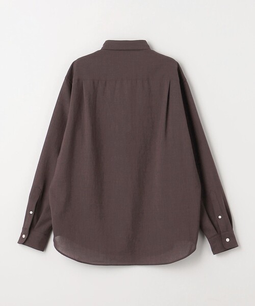 green label relaxing（グリーンレーベルリラクシング）の「ポリエステル ワッシャー ポプリン ジャストルーズ シャツ（シャツ/ブラウス・メンズ・ダークブラウン/ダークグレー/ベージュ・L/M/S/XL）」の4枚目の写真