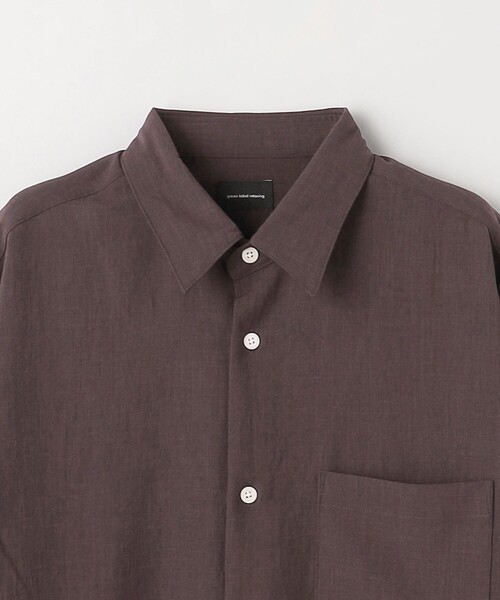green label relaxing（グリーンレーベルリラクシング）の「ポリエステル ワッシャー ポプリン ジャストルーズ シャツ（シャツ/ブラウス・メンズ・ダークブラウン/ダークグレー/ベージュ・L/M/S/XL）」の5枚目の写真