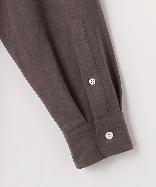 green label relaxing（グリーンレーベルリラクシング）の「ポリエステル ワッシャー ポプリン ジャストルーズ シャツ（シャツ/ブラウス・メンズ・ダークブラウン/ダークグレー/ベージュ・L/M/S/XL）」の6枚目の写真