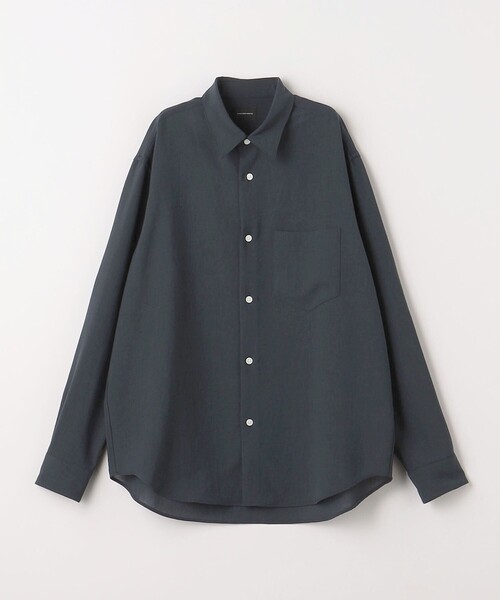 green label relaxing（グリーンレーベルリラクシング）の「ポリエステル ワッシャー ポプリン ジャストルーズ シャツ（シャツ/ブラウス・メンズ・ダークブラウン/ダークグレー/ベージュ・L/M/S/XL）」の10枚目の写真