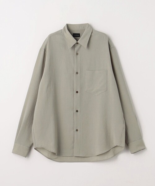 green label relaxing（グリーンレーベルリラクシング）の「ポリエステル ワッシャー ポプリン ジャストルーズ シャツ（シャツ/ブラウス・メンズ・ダークブラウン/ダークグレー/ベージュ・L/M/S/XL）」の14枚目の写真