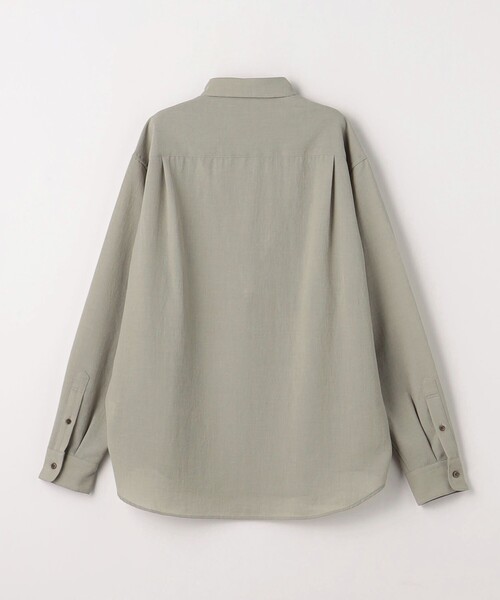 green label relaxing（グリーンレーベルリラクシング）の「ポリエステル ワッシャー ポプリン ジャストルーズ シャツ（シャツ/ブラウス・メンズ・ダークブラウン/ダークグレー/ベージュ・L/M/S/XL）」の15枚目の写真