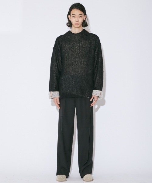 beautiful people（ビューティフルピープル）の「wooledmohair knitted highneck pullover（ニット/セーター・レディース・アイボリー/ダークブラウン・34/38/42）」の6枚目の写真