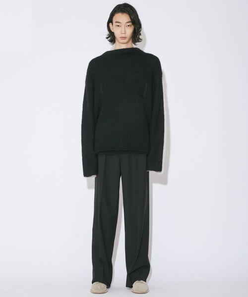 beautiful people（ビューティフルピープル）の「wooledmohair knitted highneck pullover（ニット/セーター・レディース・アイボリー/ダークブラウン・34/38/42）」の9枚目の写真