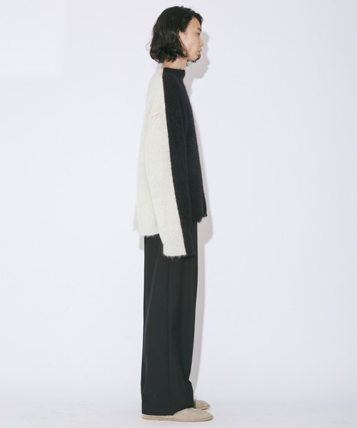 beautiful people（ビューティフルピープル）の「wooledmohair knitted highneck pullover（ニット/セーター・レディース・アイボリー/ダークブラウン・34/38/42）」の10枚目の写真