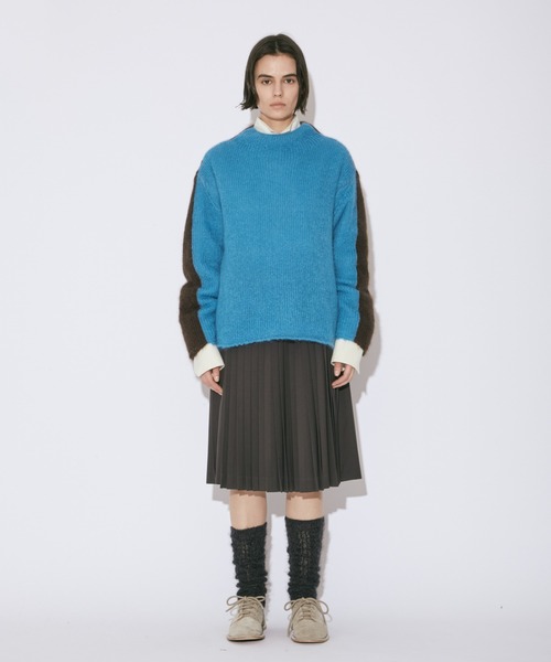 beautiful people（ビューティフルピープル）の「wooledmohair knitted highneck pullover（ニット/セーター・レディース・アイボリー/ダークブラウン・34/38/42）」の12枚目の写真