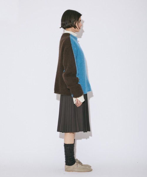 beautiful people（ビューティフルピープル）の「wooledmohair knitted highneck pullover（ニット/セーター・レディース・アイボリー/ダークブラウン・34/38/42）」の13枚目の写真