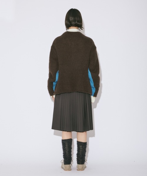 beautiful people（ビューティフルピープル）の「wooledmohair knitted highneck pullover（ニット/セーター・レディース・アイボリー/ダークブラウン・34/38/42）」の14枚目の写真