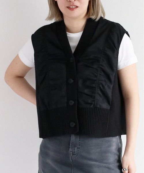 cepo(セポ)の「ミリタリードッキングニットベスト(ベスト・レディース・オフホワイト/ブラック・M)」の19枚目の写真