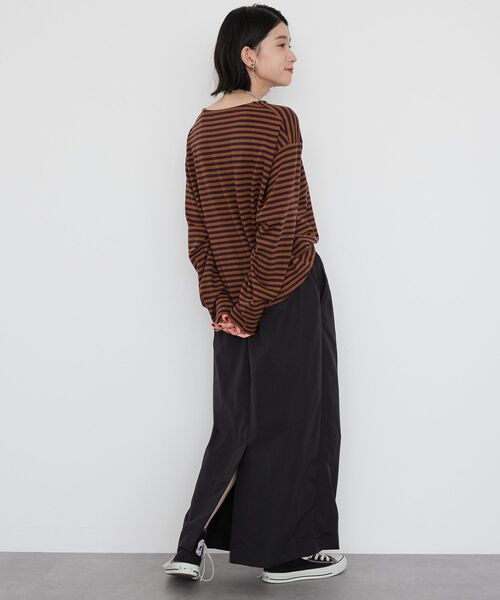 AMERICAN HOLIC（アメリカンホリック）の「ショートボーダーカットプルオーバー（Tシャツ/カットソー・レディース・グレー/ブラック/パープル・M/L）」の12枚目の写真
