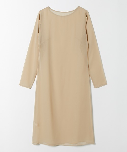 leinwande（ラインヴァンド）の「Sheer Basic Dress / シアーベーシックドレス（ワンピース・レディース・ブラック/ベージュ・FREE）」の5枚目の写真