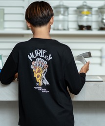 Hurley  | 【Hurley/ハーレー】キッズロングTシャツ　バックプリント　B OVRSZ PIZZA L/S TEE(Tシャツ/カットソー)