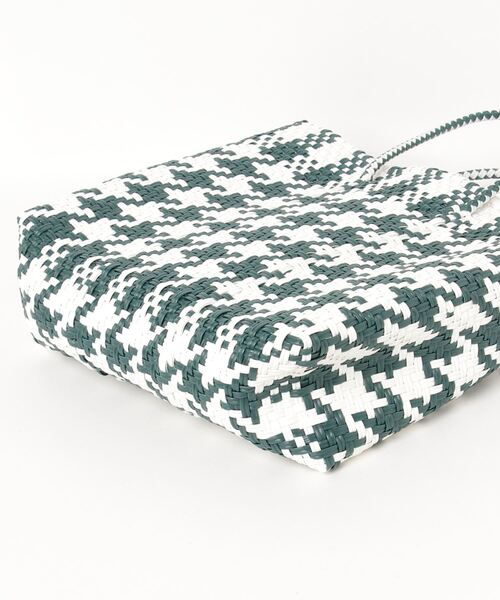 Moon Bird（ムーンバード）の「【Moon Bird/ムーンバード】手編みのメルカドバッグ・CHECK（S）（かごバッグ・レディース・グリーン系その他2・FREE）」の3枚目の写真