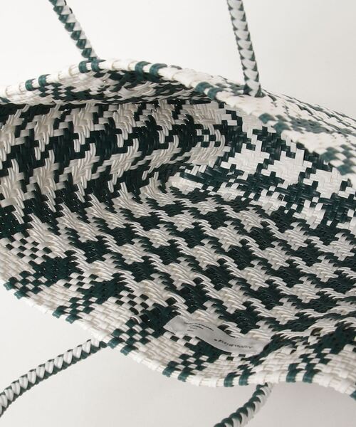 Moon Bird（ムーンバード）の「【Moon Bird/ムーンバード】手編みのメルカドバッグ・CHECK（S）（かごバッグ・レディース・グリーン系その他2・FREE）」の4枚目の写真