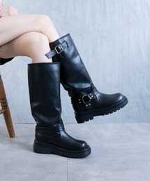 Fabby fabby | ローヒールエンジニアロングブーツ(ブーツ)