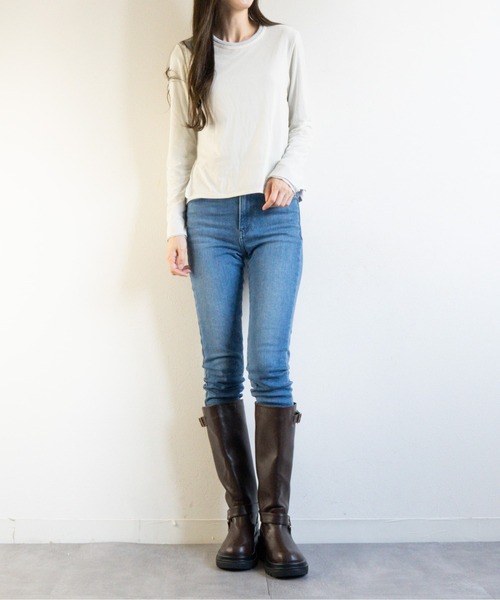 Fabby fabby(ファビィーファビィー)の「ローヒールエンジニアロングブーツ(ブーツ・レディース・ブラック/ブラウン・SMALL/MEDIUM/LARGE)」の11枚目の写真