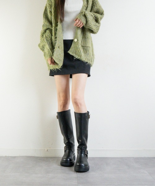 Fabby fabby(ファビィーファビィー)の「ローヒールエンジニアロングブーツ(ブーツ・レディース・ブラック/ブラウン・SMALL/MEDIUM/LARGE)」の14枚目の写真
