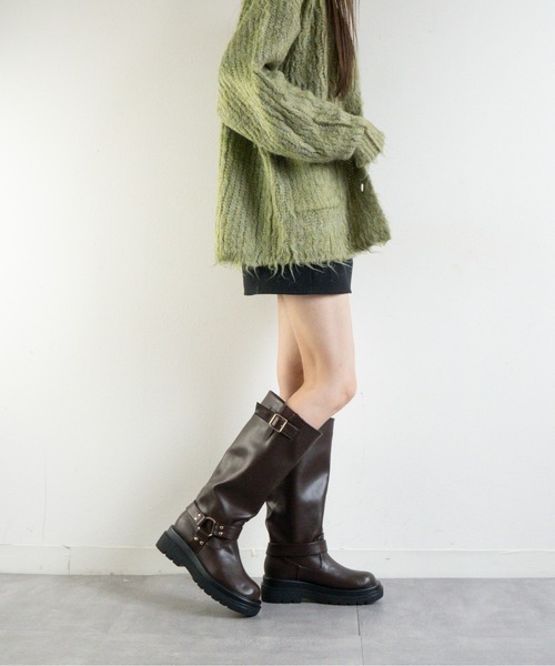Fabby fabby(ファビィーファビィー)の「ローヒールエンジニアロングブーツ(ブーツ・レディース・ブラック/ブラウン・SMALL/MEDIUM/LARGE)」の12枚目の写真