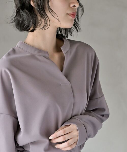 ブラウス シャツ 「ドライジョーゼットスキッパーブラウス」 レディース ドライジョーゼットスキッパーブラウス】｜MELROSE CLAIRE