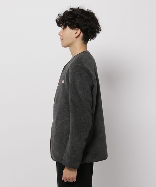 DANTON(ダントン)】フリース ノーカラージャケット（ノーカラー