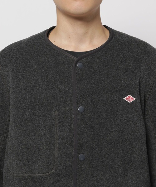 DANTON ダントン フリース ノーカラー ジャケット　サイズ38 DANTON(ダントン)】フリース ノーカラージャケット（ノーカラー