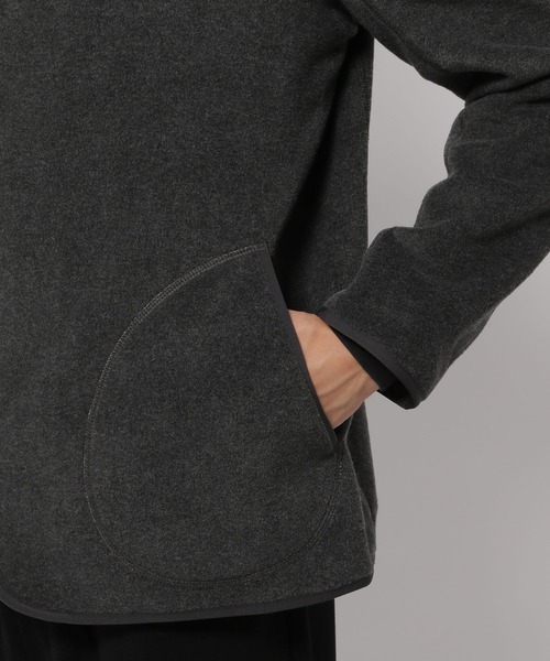 DANTON(ダントン)】フリース ノーカラージャケット（ノーカラー