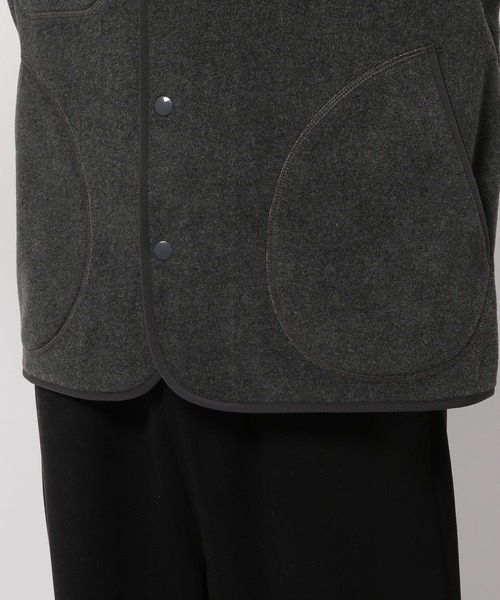 DANTON(ダントン)の「【DANTON(ダントン)】フリース ノーカラージャケット(ノーカラージャケット・メンズ・アイボリー/チャコール・LARGE/MEDIUM)」の9枚目の写真