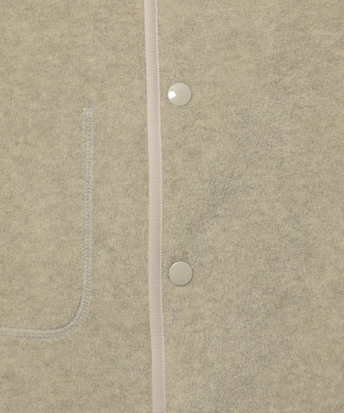 DANTON(ダントン)の「【DANTON(ダントン)】フリース ノーカラージャケット(ノーカラージャケット・メンズ・アイボリー/チャコール・LARGE/MEDIUM)」の13枚目の写真