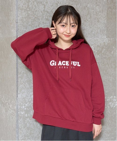 LOVETOXIC（ラブトキシック）の「【GOODPRICE】サガラロゴプルパーカ（パーカー・キッズ・ホワイト系その他/エンジ/エメラルド/ブラック/オフホワイト・S/M/L）」の5枚目の写真