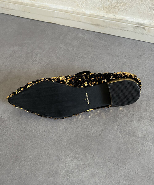 Thevon（ゼボン）の「クロスベルトスパンコールパンプス（パンプス・レディース・ブラック/ゴールド・M/L）」の19枚目の写真