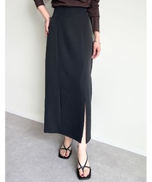 スリットスカート」に該当するブラック/黒色系のファッション